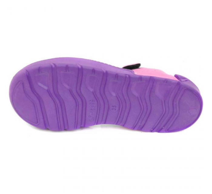 Okrúhle sandále Aqua-speed Noli vo fialovej a ružovej farbe.93