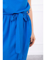 Šaty s obálkou dole chrpovo modré