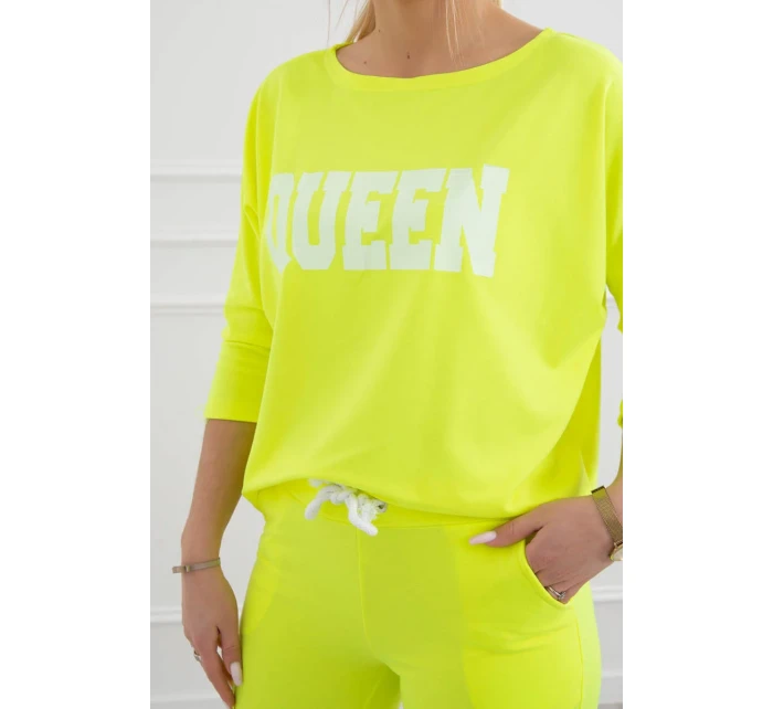 Sada s model 18748710 potiskem Queen yellow - K-Fashion Sada s model 18748710 potiskem Queen yellow - K-Fashion