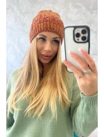 Fleecová čiapka Melisa K241 červená+olivová+tmavo ružová
