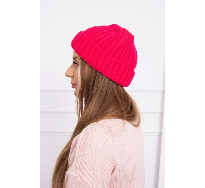 Čiapka s rolovaním Magda K293 fuchsiová