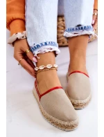 Materiałowe Espadryle Wsuwane Big Star JJ274879 Beżowe