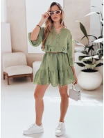 Letní mušelínové šaty tmavě zelené Dstreet model 21989663 - FashionStreet