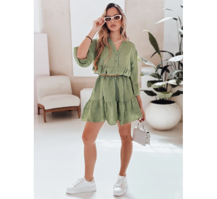 Letní mušelínové šaty tmavě zelené Dstreet model 21989663 - FashionStreet
