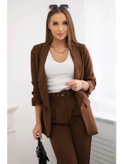 Elegantný set saka a nohavíc Mocca