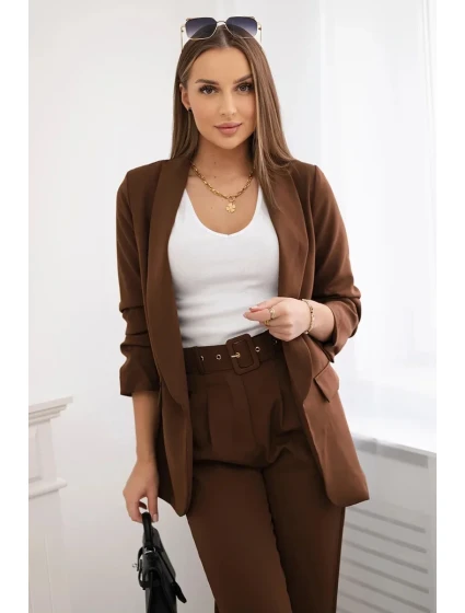Elegantný set saka a nohavíc Mocca Elegantný set saka a nohavíc Mocca