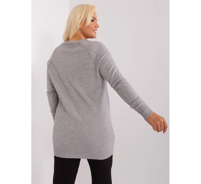 Sweter PM SW model 18909245 szary - FPrice Sweter PM SW model 18909245 szary - FPrice