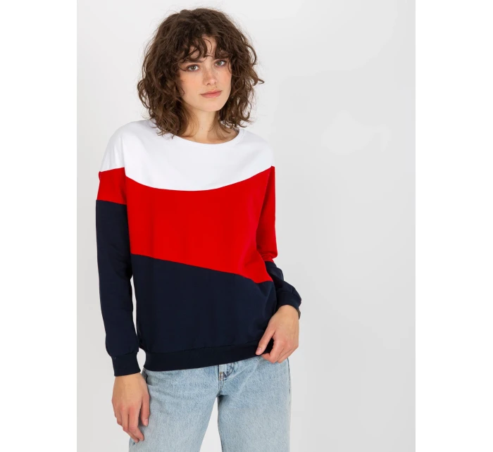 Mikina RV BL model 17965572 bílá a tmavě modrá - FPrice Mikina RV BL model 17965572 bílá a tmavě modrá - FPrice