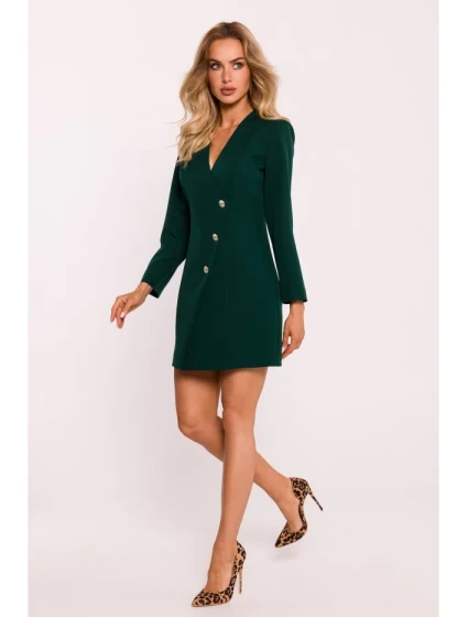 M793 Bunda so zlatým gombíkom - fľaškovo zelená M793 Bunda so zlatým gombíkom - fľaškovo zelená