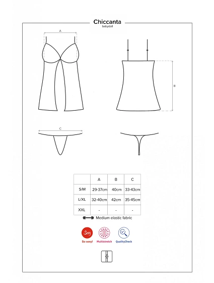 Smyslná košilka model 8233032 babydoll - Obsessive Smyslná košilka model 8233032 babydoll - Obsessive