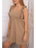 Šaty s volánky model 21770357 camel - Kesi Šaty s volánky model 21770357 camel - Kesi