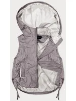 Dámska krátka vesta cappuccino s odnímateľnou kapucňou BH Forever (BH-2414BIG) Dámska krátka vesta cappuccino s odnímateľnou kapucňou BH Forever (BH-2414BIG)