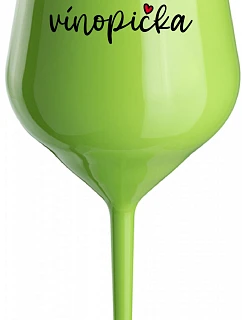 VÍNOPIČKA - zelená nerozbitná sklenice na víno 470 ml