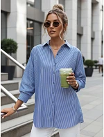 Dámske nadrozmerné tričko BLISS modré FashionStreet DY0351