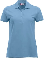 Clique Classic Marion S/S Dámske polo tričko z hrubej bavlny 67.8246 svetlo modré Clique Classic Marion S/S Dámske polo tričko z hrubej bavlny 67.8246 svetlo modré