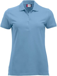 Clique Classic Marion S/S Dámske polo tričko z hrubej bavlny 67.8246 svetlo modré