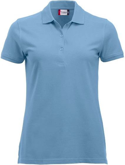 Clique Classic Marion S/S Dámske polo tričko z hrubej bavlny 67.8246 svetlo modré Clique Classic Marion S/S Dámske polo tričko z hrubej bavlny 67.8246 svetlo modré
