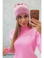 Dámska čiapka Kira K374 tmavo ružová+biela Dámska čiapka Kira K374 tmavo ružová+biela