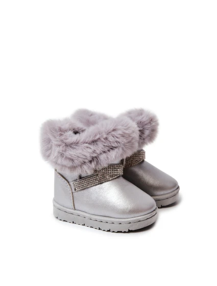 dětské sněhule s kubickými zirkony stříbrný model 21575385 - Boto dětské sněhule s kubickými zirkony stříbrný model 21575385 - Boto