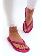 Ploché Elastické Dámské Žabky  Fuksie model 21661924 - Zaxy