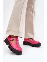 Lakierowane Skórzane Półbuty Z Klamrą Zazoo 20183 Fuksja Lakierowane Skórzane Półbuty Z Klamrą Zazoo 20183 Fuksja