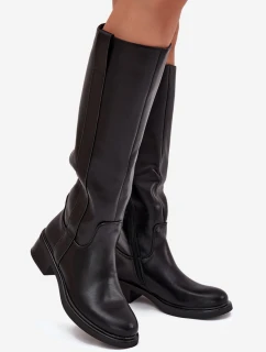 Dámske lodičky Averna na nízkom podpätku - čierne