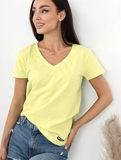 Dámské tričko model 22108318 s krátkým rukávem hnědé - OFF PINK