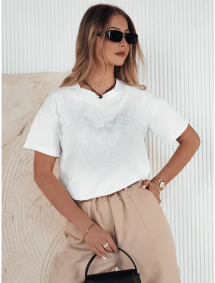 Dámske tričko PRINCY biele FashionStreet RY2391 Dámske tričko PRINCY biele FashionStreet RY2391