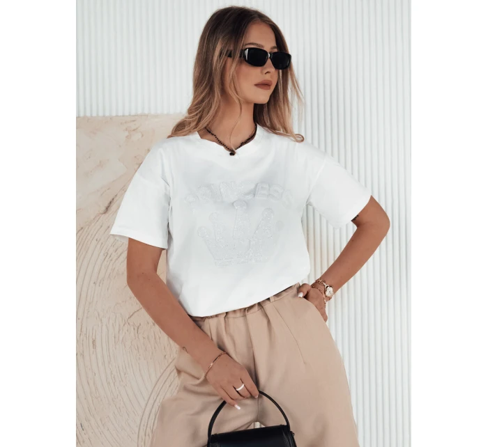Dámske tričko PRINCY biele FashionStreet RY2391 Dámske tričko PRINCY biele FashionStreet RY2391
