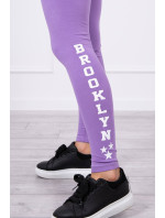 Nohavice legíny Brooklyn tmavo fialové