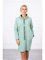 Šaty s kravatou tmavo mätové Šaty s kravatou tmavo mätové