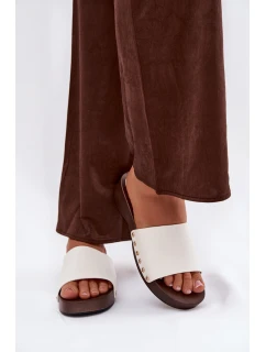 Dámské nazouváky s přezkami bílé Terissa