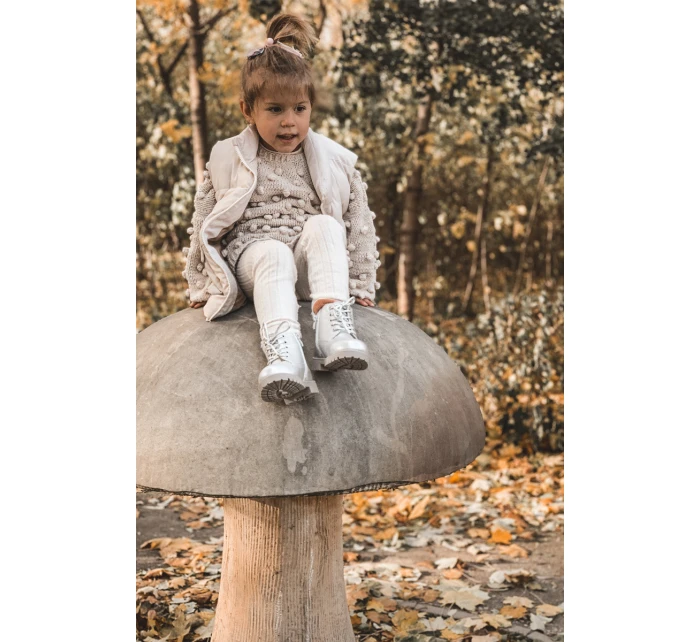 stříbrné teplé Dětské boty model 21506671 - Boto