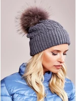 Dámská čepice AT CZ model 14822446 tmavě šedá - FPrice Dámská čepice AT CZ model 14822446 tmavě šedá - FPrice