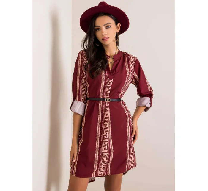 Šaty DHJ SK 5766D.13 bordó