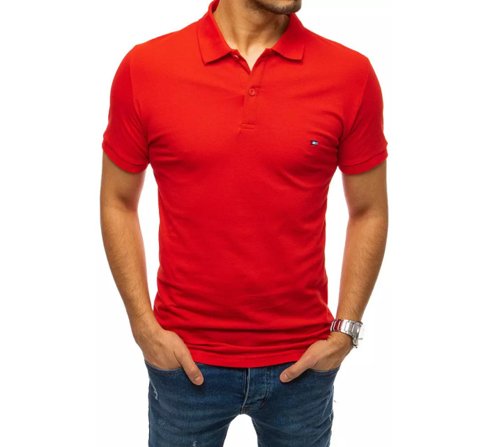 Pánske červené polo tričko Dstreet PX0331