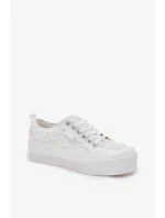 Dámské krajkové tenisky Big Star – bílé