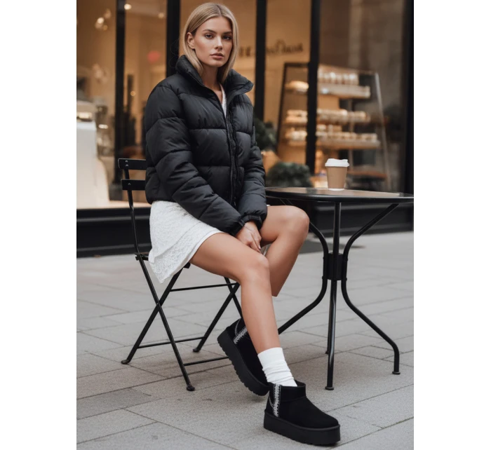 Dámské semišové sněhule černé model 21994559 - Dstreet Dámské semišové sněhule černé model 21994559 - Dstreet