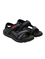 Lee Cooper pánske letné plážové sandále na suchý zips svetlo modré čierne