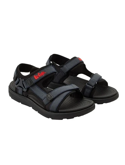 Lee Cooper pánske letné plážové sandále na suchý zips svetlo modré čierne