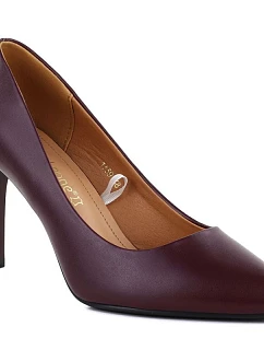 Lodičky na jehlovém podpatku bordó Sergio model 22073622 - LEONE