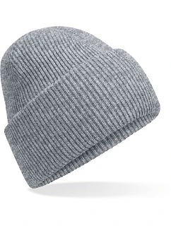 Beechfield B 385R Pletená čiapka s manžetou „Recycled“ 53.385R ash