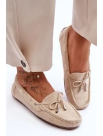 Dámské semišové mokasíny béžové model 21625521 - Boto Dámské semišové mokasíny béžové model 21625521 - Boto