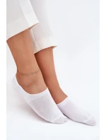 Damskie Skarpetki Microstopki Bawełniane Gładkie Białe Damskie Skarpetki Microstopki Bawełniane Gładkie Białe