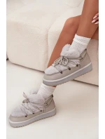 Nízké sněhule na platformě s  světle šedé model 21714124 - D.Franklin