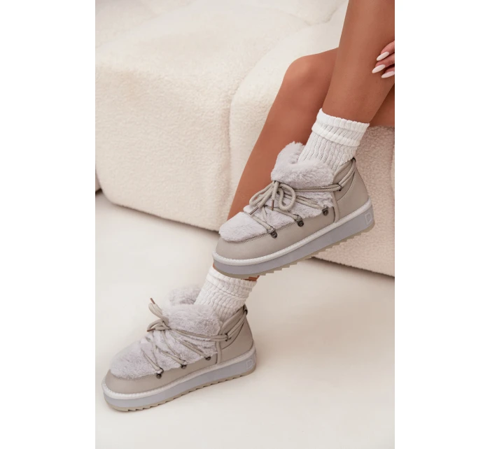 Nízké sněhule na platformě s  světle šedé model 21714124 - D.Franklin