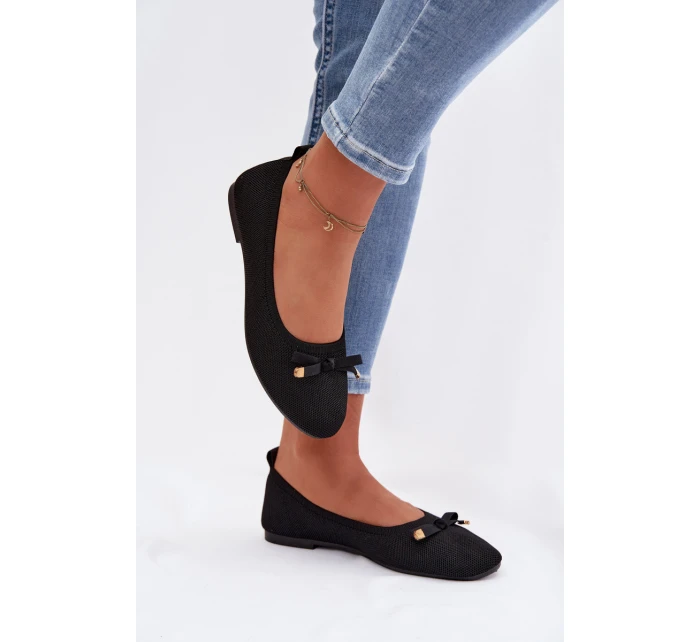 Černé balerínky s mašlí Amelivra Černé balerínky s mašlí Amelivra