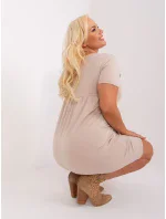 Sukienka RV SK model 18841511 beżowy - FPrice Sukienka RV SK model 18841511 beżowy - FPrice