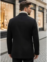 Pánsky čierny kabát FashionStreet CX0433