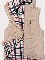Dámska obojstranná vesta svetlo béžová (2383-1)